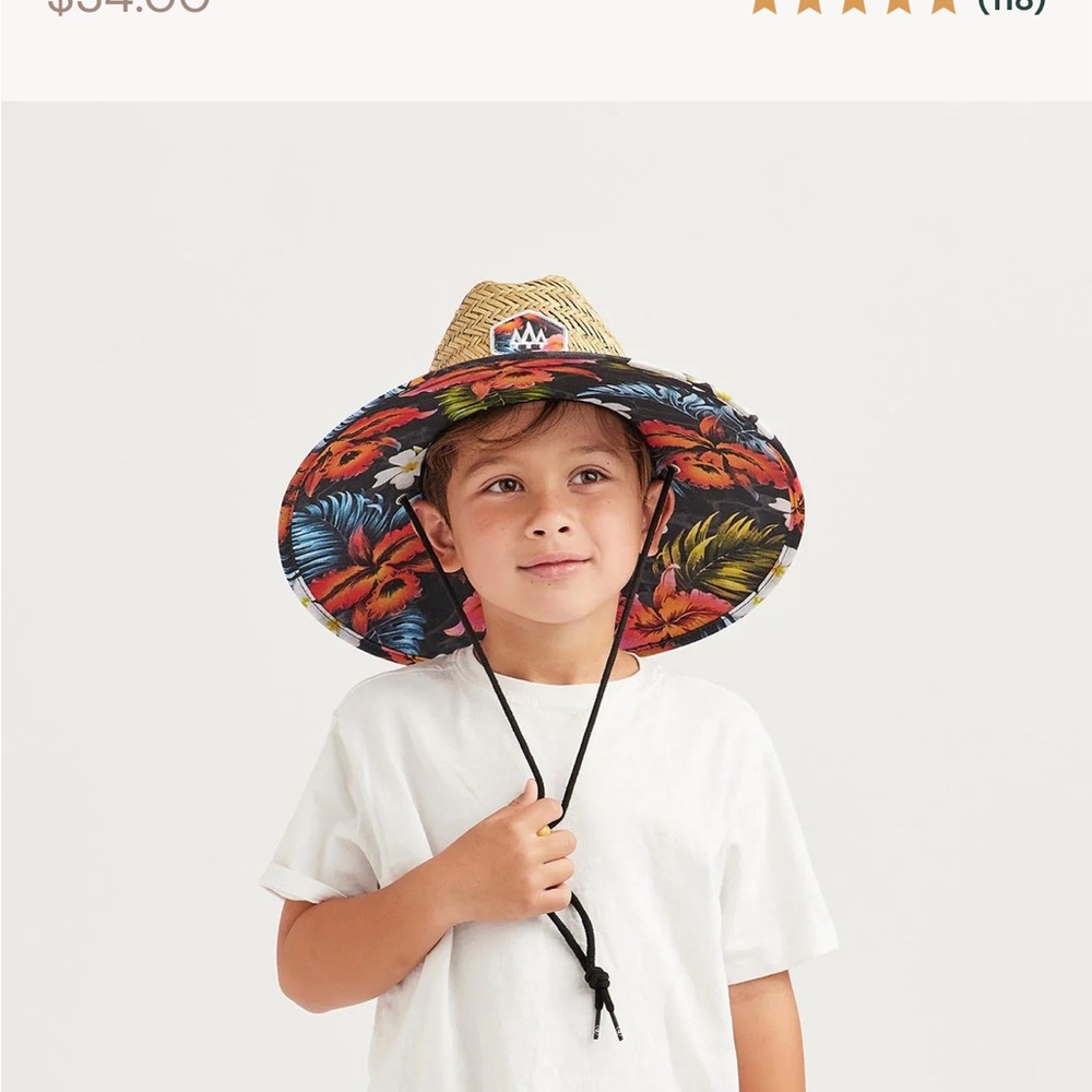 Hemlock Koa Big Kids sun Hat